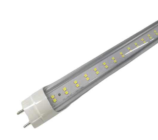 22W T8 4ft LED Tube Lights - 2 row - 3000 Lumens - 6500K Clear - Dual Ended Power