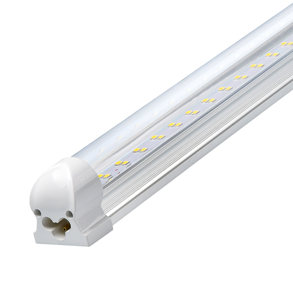 T8 30W 4ft V Shape LED Tube Integrated Shop Lights - 6500K Clear - 4000 Lumens