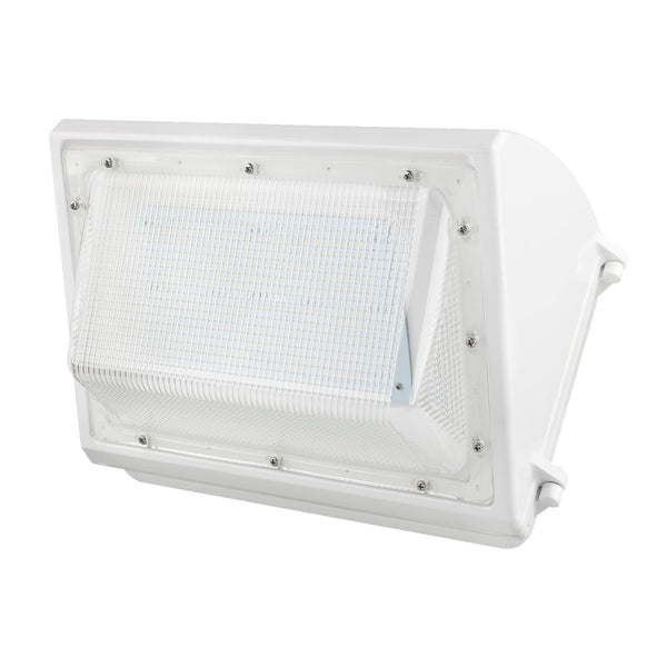 80W Outdoor LED Wall Pack Light - Semi Cutoff - Forward Throw - White